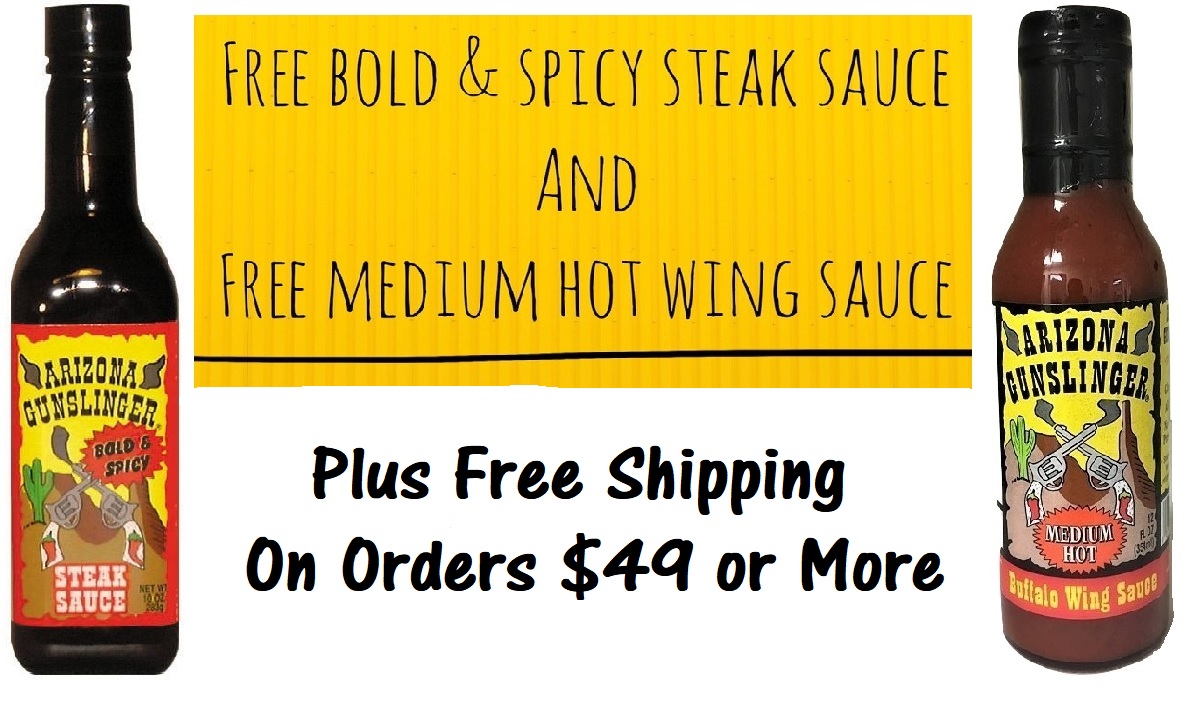 Bold & Spicy Steak Sauce & Medium Hot Wing Sauce
